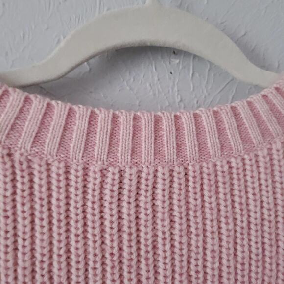 3.1 Philip Lim Women's Knitted Crewneck Mohair and Wool Sweater in Pink size L - Picture 7 of 8
